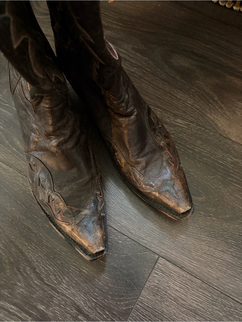Dan Post Women's Brown Leather Western Cowboy Boots Size 9 .5 - Picture 5 of 6